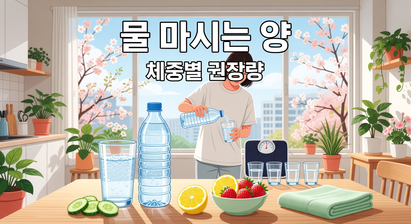 봄철 하루 물 마시는 양 — 체중별 권장량과 실천 루틴 총정리